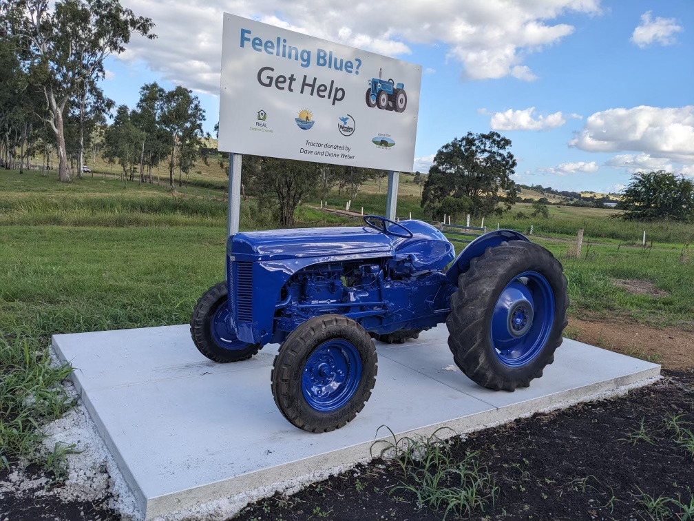 Blue tractor helps reduce stigma around suicide